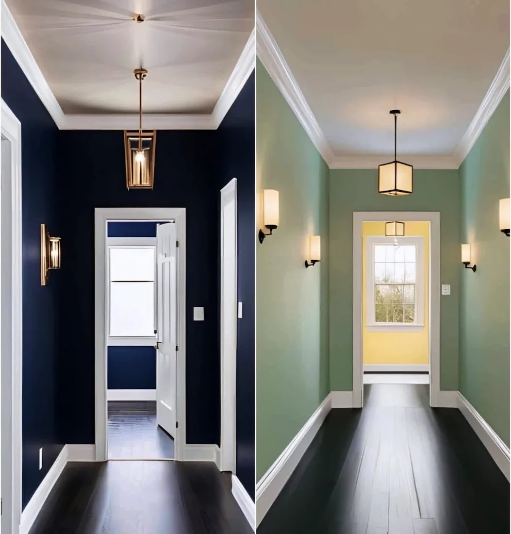 Hallway painting transformation Edmonton
